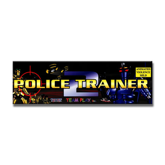 Police Trainer 2 Arcade Backlit Marquee Insert 26" x 8"