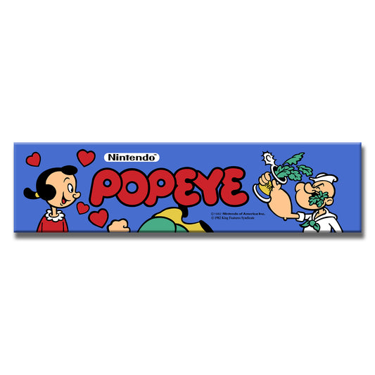 Popeye Arcade Backlit Marquee Insert 26" x 8"