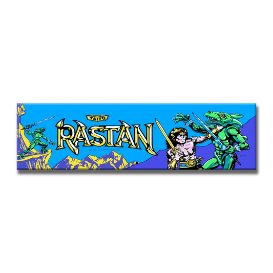 Rastan Arcade Backlit Marquee Insert 26" x 8"