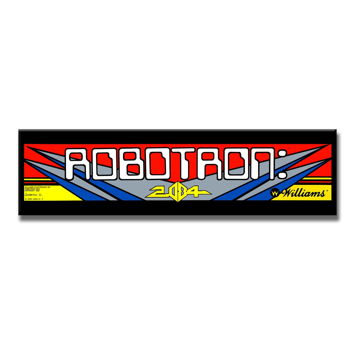 Robotron Arcade Backlit Marquee Insert 26" x 8"