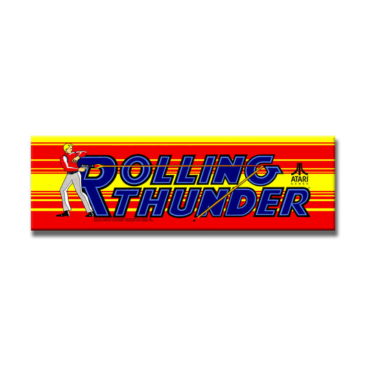Rolling Thunder Marquee Arcade Backlit Marquee Insert 26" x 8"