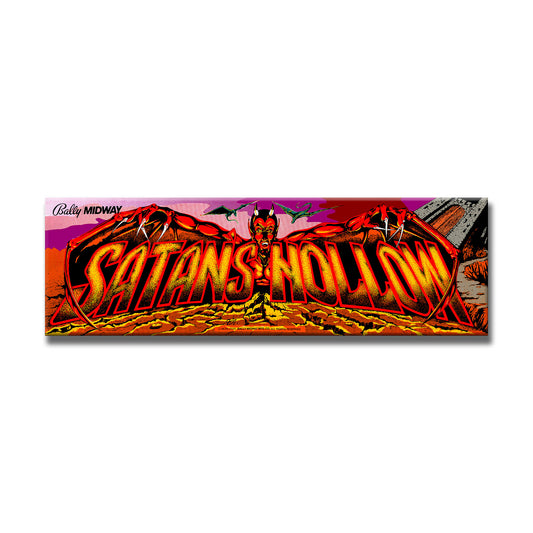 Satans Hollow Marquee Arcade Backlit Marquee Insert 26" x 8"