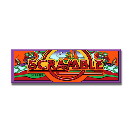 Scramble Marquee Arcade Backlit Marquee Insert 26" x 8"
