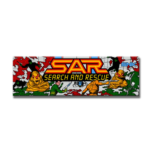 Search and Rescue Marquee Arcade Backlit Marquee Insert 26" x 8"