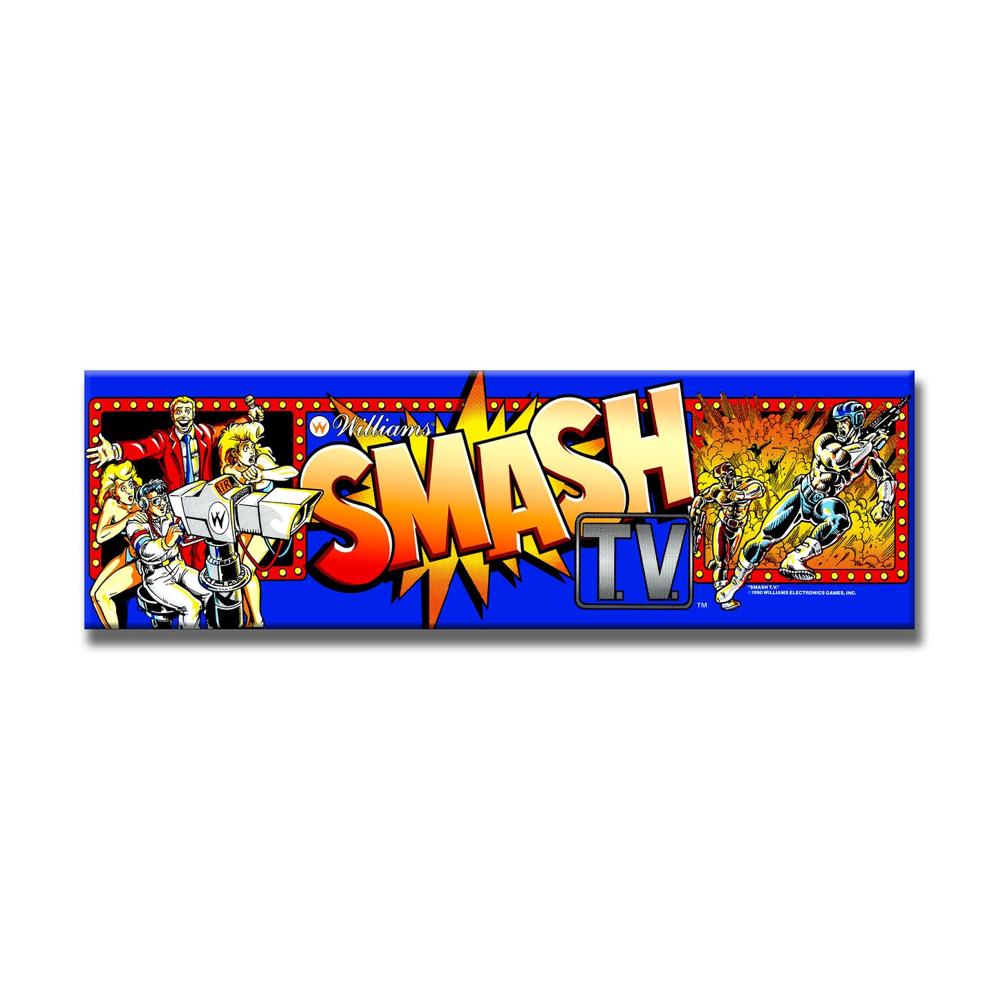 Smash TV Marquee Arcade Backlit Marquee Insert 26" x 8"