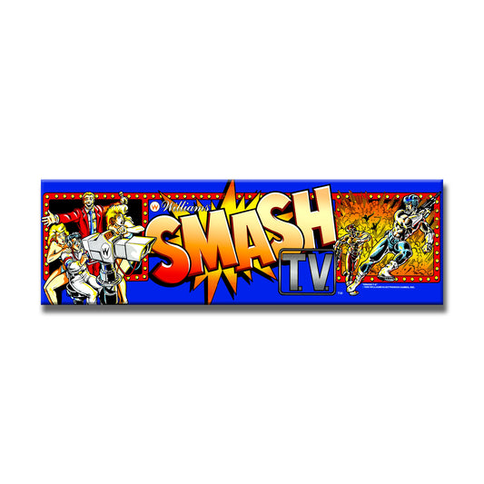 Smash TV Marquee Arcade Backlit Marquee Insert 26" x 8"