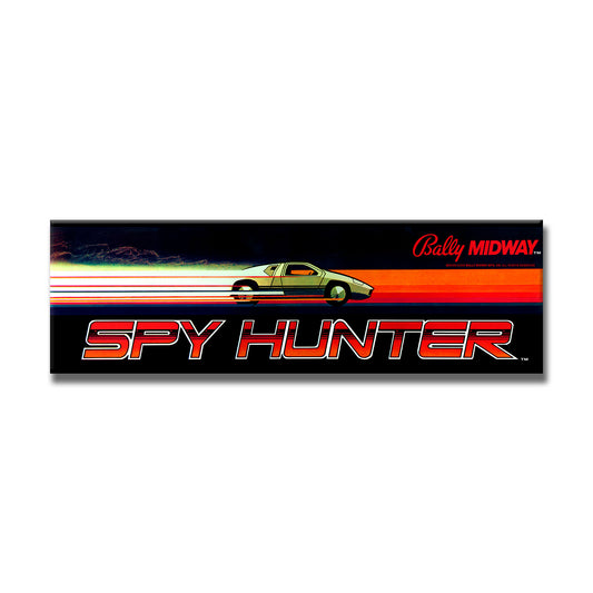 Spy Hunter Marquee Arcade Backlit Marquee Insert 26" x 8"