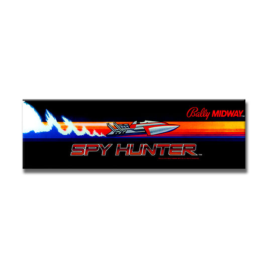 Spy Hunter Boat Marquee Arcade Backlit Marquee Insert 26" x 8"