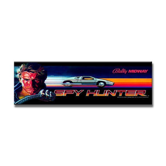 Spy Hunter Marquee Arcade Backlit Marquee Insert 26" x 8"