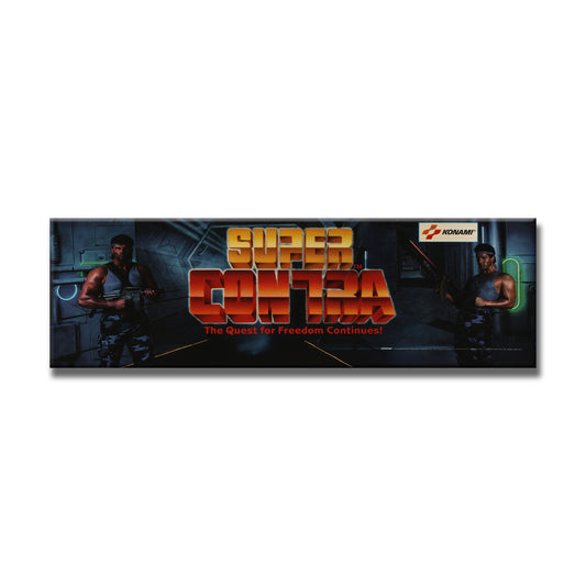Super Contra Marquee Arcade Backlit Marquee Insert 26" x 8"