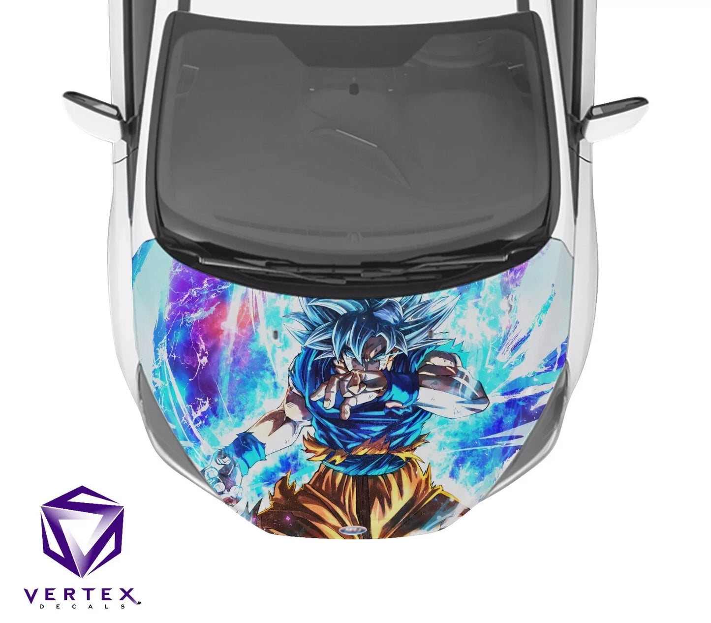 Goku SS Blue Anime Hood Wrap 65" X 50"