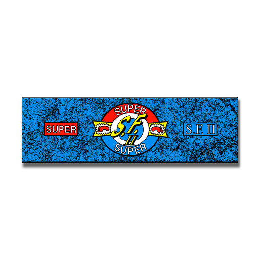 Super Street Fighter 2 Marquee Arcade Backlit Marquee Insert 26" x 8"