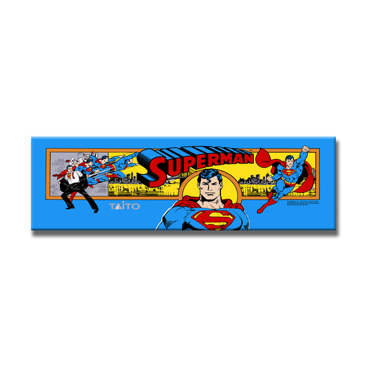 Superman Marquee Arcade Backlit Marquee Insert 26" x 8"