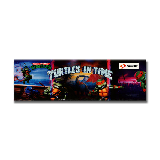 TMNT Turtles in Time Marquee Arcade Backlit Marquee Insert 26" x 8"