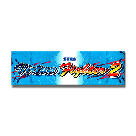 Virtua Fighter 2 Marquee Arcade Backlit Marquee Insert 26" x 8"