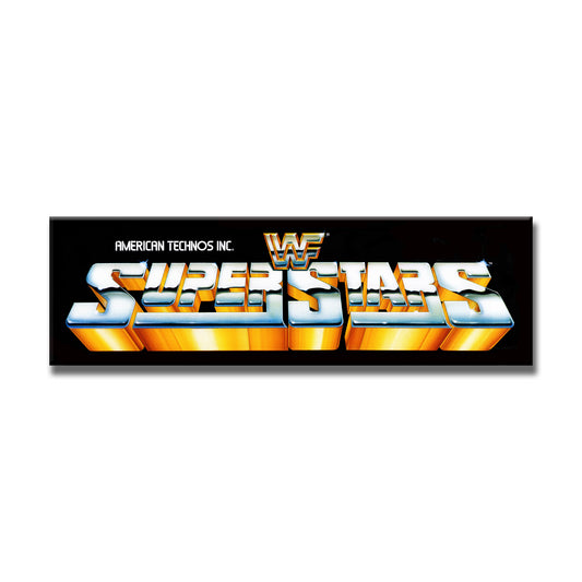 WWF Superstars Marquee Arcade Backlit Marquee Insert 26" x 8"