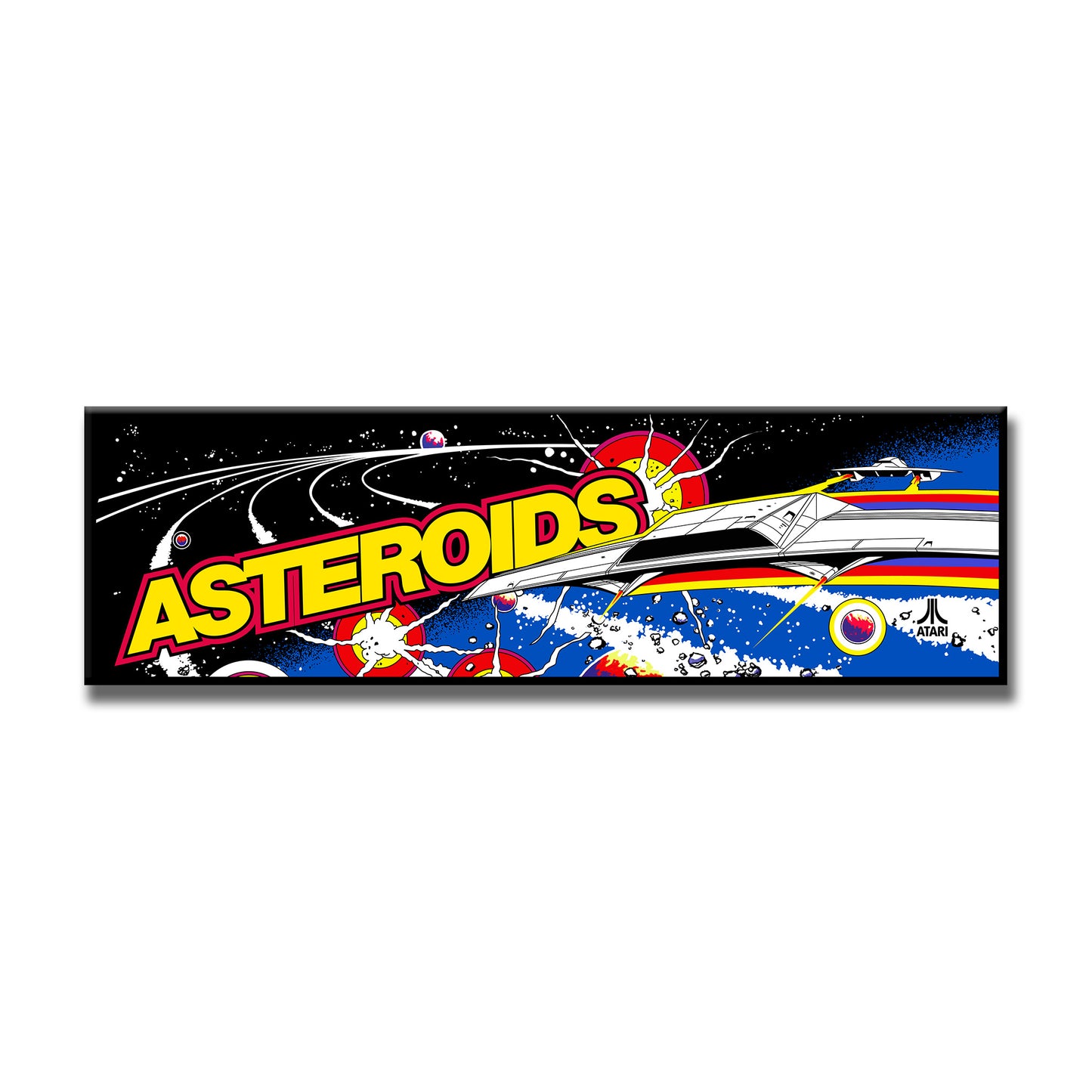 Asteroids Arcade Backlit Marquee Insert 26" x 8"