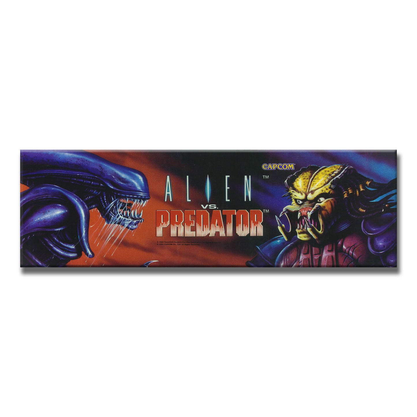 Alien vs. Predator Arcade Backlit Marquee Insert 26" x 8"