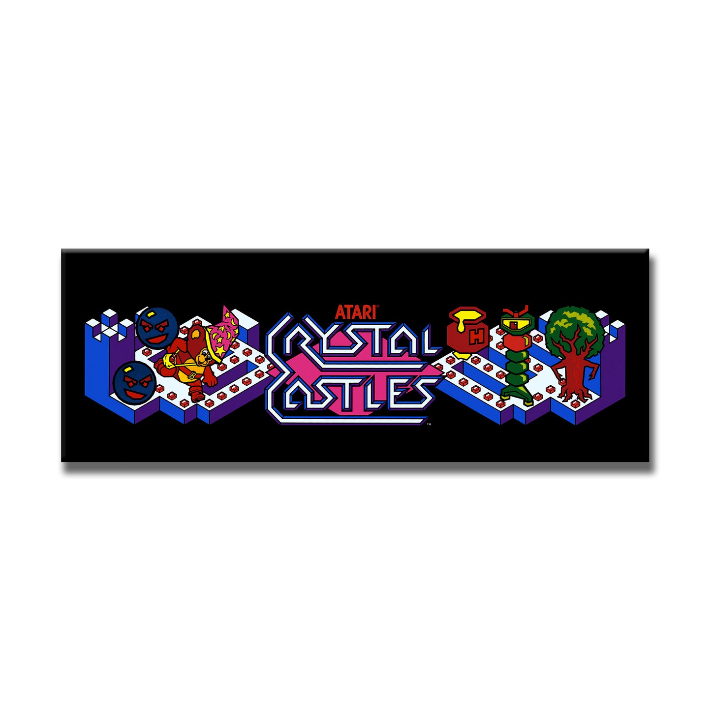 Crystal Castles Arcade Backlit Marquee Insert 26" x 8"