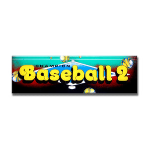 Champion Baseball 2 Arcade Backlit Marquee Insert 26" x 8"