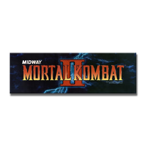 Mortal Kombat II Arcade Backlit Marquee Insert 26" x 8"