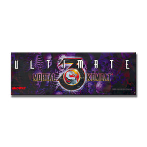 Mortal Kombat 3 Ultimate Arcade Backlit Marquee Insert 26" x 8"