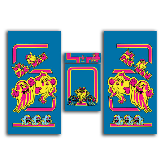 Ms. Pac Man Full Side Art, Kickplate, CPO