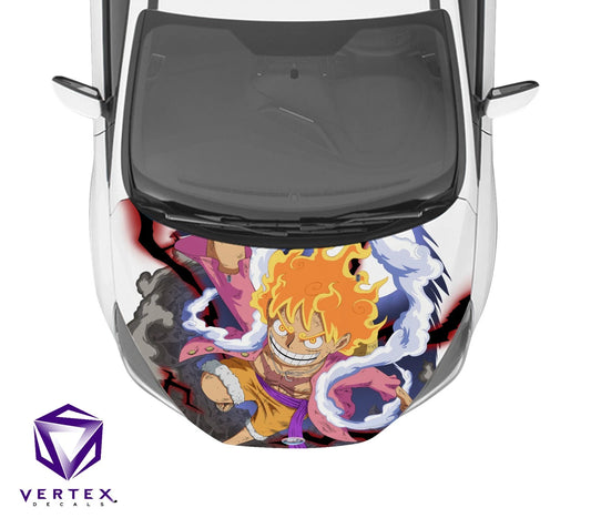 Luffy Gear 5 One Piece Anime Hood Wrap 65" X 50"