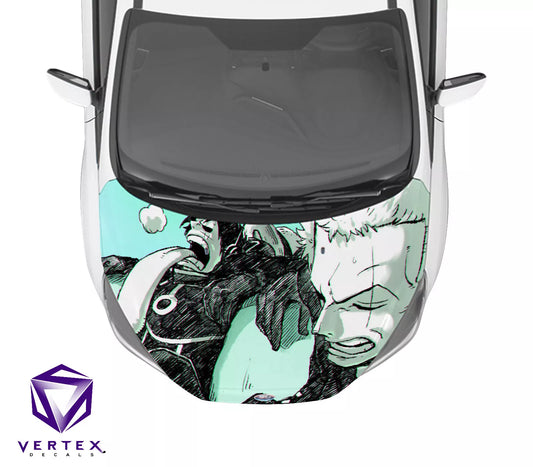 Luffy & Zoro One Piece Anime Hood Wrap 65" X 50"