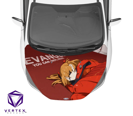 Asuka Neon Genesis Evangelion Anime Hood Wrap 65" X 50"