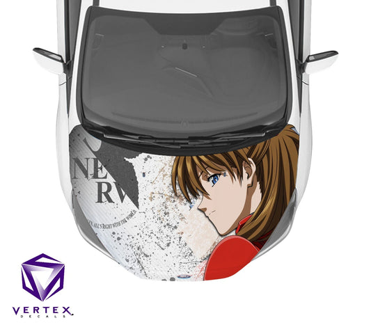 Asuka Neon Genesis Evangelion Anime Hood Wrap 65" X 50"