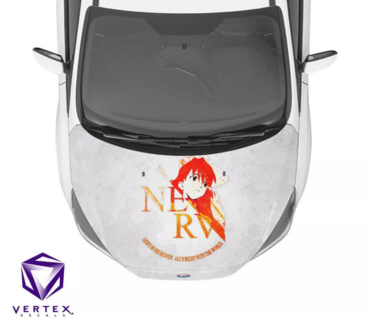 Asuka Neon Genesis Evangelion Anime Hood Wrap 65" X 50"