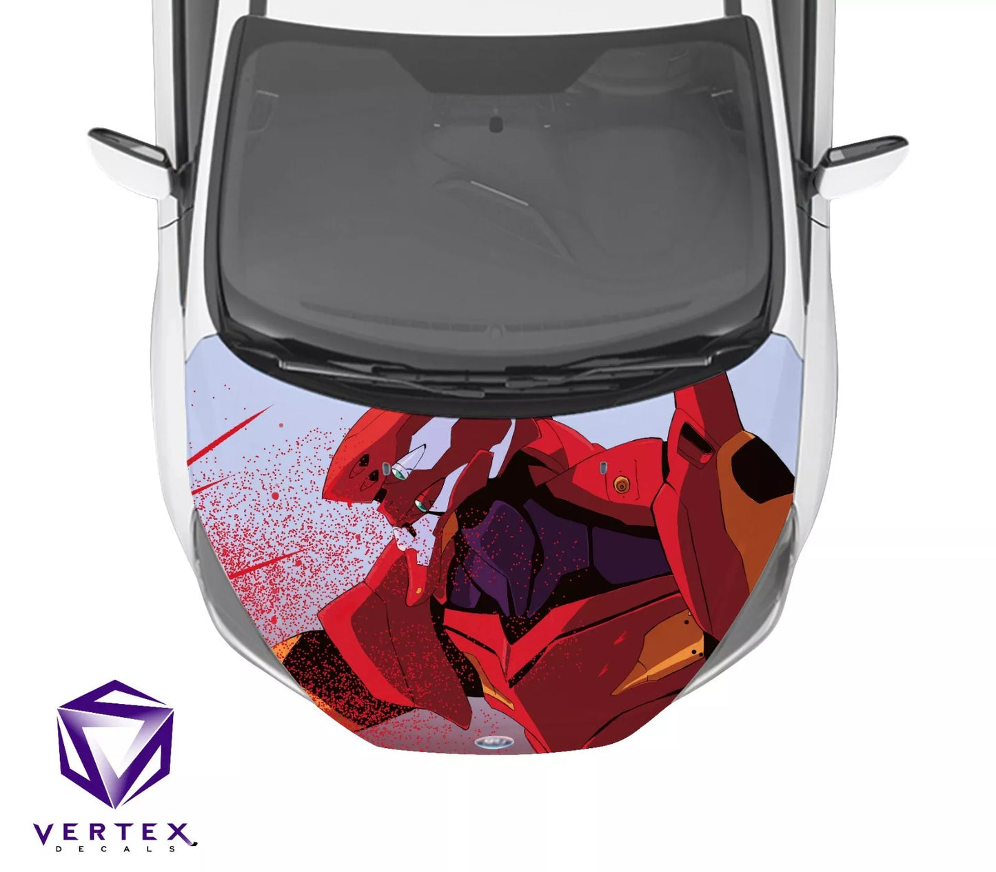 Evangelion Unit-02 Neon Genesis Evangelion Anime Hood Wrap 65" X 50"