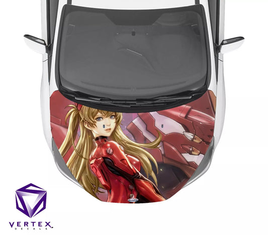 Asuka Neon Genesis Evangelion Anime Hood Wrap 65" X 50"