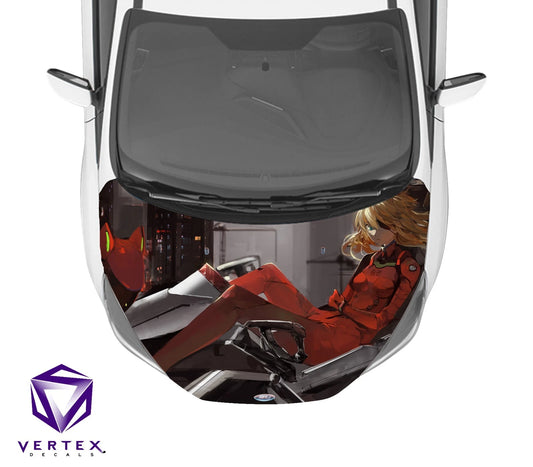 Asuka Neon Genesis Evangelion Anime Hood Wrap 65" X 50"