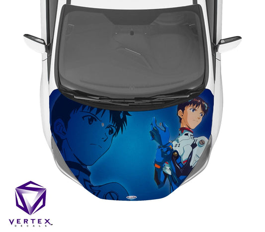 Shinji Neon Genesis Evangelion Anime Hood Wrap 65" X 50"