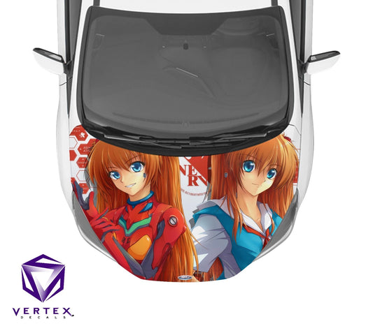 Asuka Neon Genesis Evangelion Anime Hood Wrap 65" X 50"