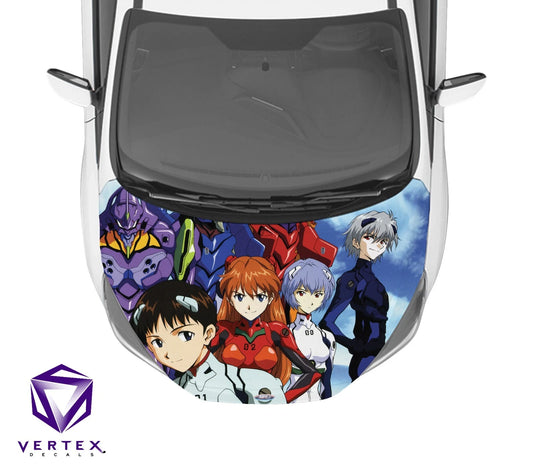 Evangelion Pilots Neon Genesis Evangelion Anime Hood Wrap 65" X 50"