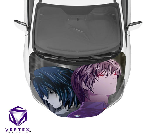Light & L Death Note Anime Hood Wrap 65" X 50"
