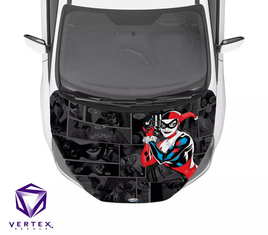 Harley Quinn Comic Hood Wrap 65" X 50"