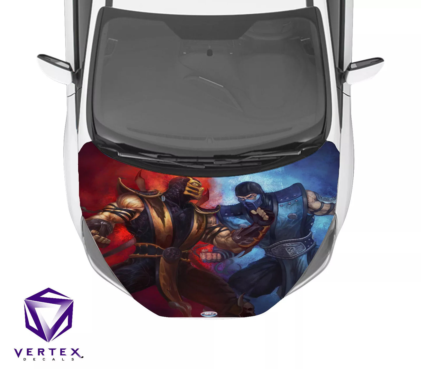 Scorpion & Sub-Zero Video Game Hood Wrap 65" X 50"