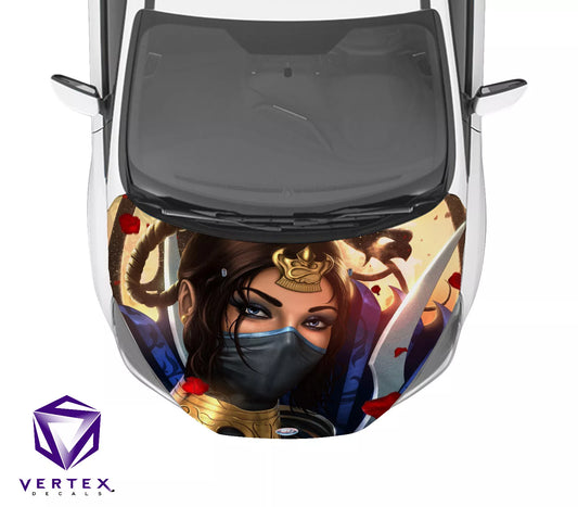 Kitana Video Game Hood Wrap 65" X 50"