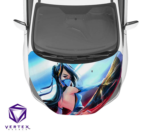 Kitana Video Game Hood Wrap 65" X 50"