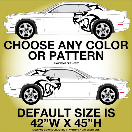 Dodge Challenger Hellcat Logo Vinyl Decal Kit