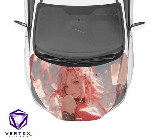 Sakura Anime Hood Wrap 65" X 50"