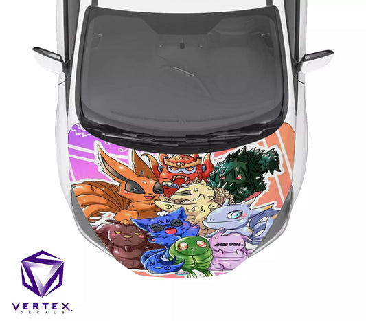 Tailed beasts Anime Hood Wrap 65" X 50"