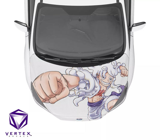 Luffy Gear 5 Anime Hood Wrap 65" X 50"