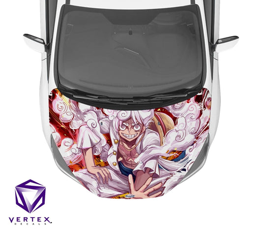 Luffy Gear 5 Anime Hood Wrap 65" X 50"