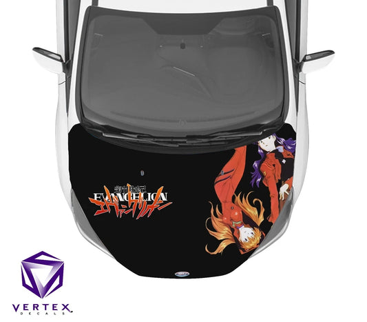 Asuka & Misato Neon Genesis Evangelion Anime Hood Wrap 65" X 50"
