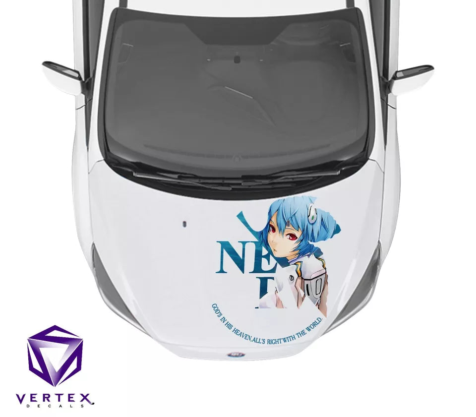 Rei Neon Genesis Evangelion Anime Hood Wrap 65" X 50"